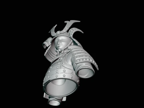 Samurai Armor Display Statue Design 1 - 3D Print Model 3D Print Model