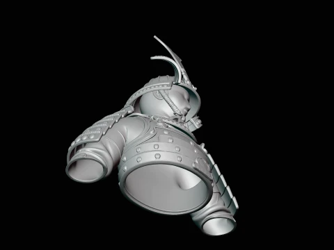 Samurai Armor Display Statue Design 1 - 3D Print Model 3D Print Model