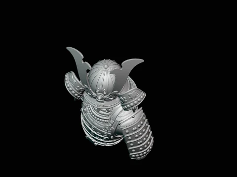 Samurai Armor Display Statue Design 1 - 3D Print Model 3D Print Model