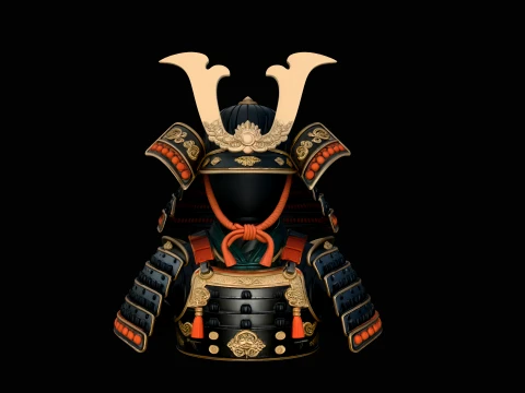 Samurai Armor Display Statue Design 3 - 3D Print Model 3D Print Model