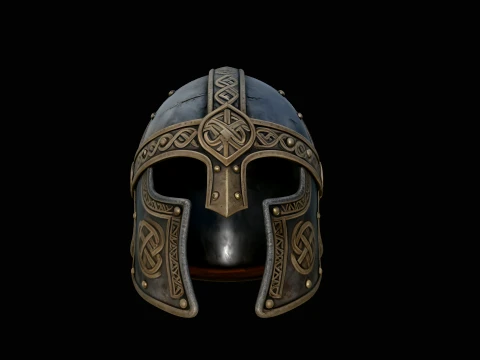 Celtic Knotwork Nasal Helmet Design 1 - 3D Print Model 3D Print Model
