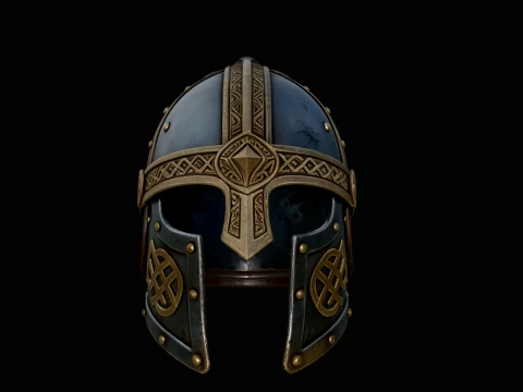 Celtic Knotwork Nasal Helmet Design 2 - 3D Print Model 3D 프린트 모델