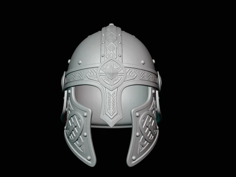 Celtic Knotwork Nasal Helmet Design 4 - 3D Print Model 3D Print Model