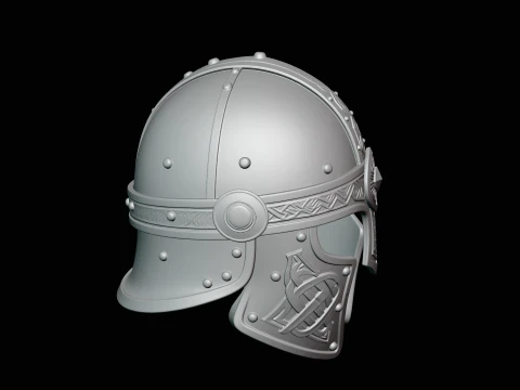 Celtic Knotwork Nasal Helmet Design 4 - 3D Print Model 3D Print Model