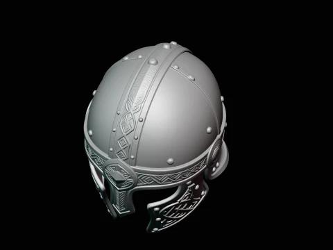 Celtic Knotwork Nasal Helmet Design 4 - 3D Print Model 3D Print Model
