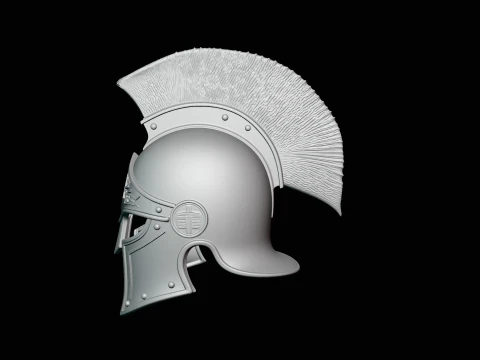 Spartan Bronze Helmet Design 3 - 3D Print Model 3D Print Model
