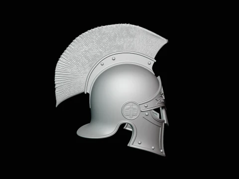 Spartan Bronze Helmet Design 3 - 3D Print Model 3D Print Model