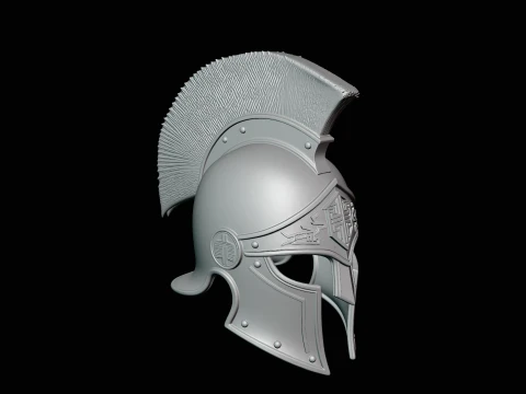 Spartan Bronze Helmet Design 3 - 3D Print Model 3D Print Model