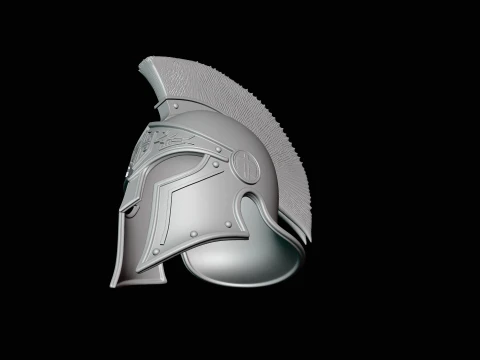 Spartan Bronze Helmet Design 3 - 3D Print Model 3D Print Model