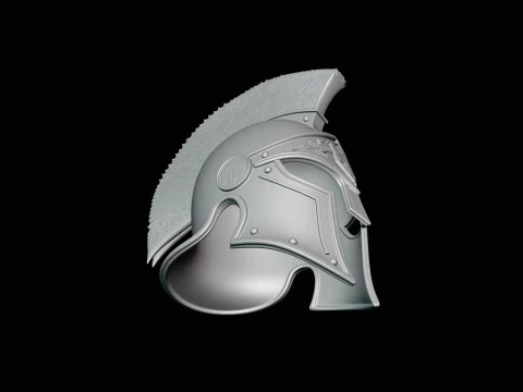 Spartan Bronze Helmet Design 3 - 3D Print Model 3D Print Model