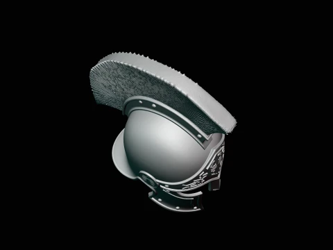 Spartan Bronze Helmet Design 3 - 3D Print Model 3D Print Model