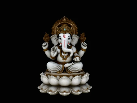 Ganesha Statue Design 5 - 3D Print Model 3D Print Model