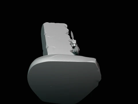 Stone Carver with Hammer Statue Design 1 - 3D Print Model 3D Print Model