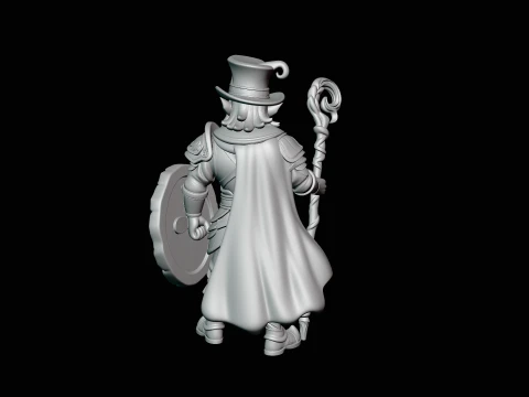 Leprechaun Warrior with Shield Statue Design 1 - 3D Print Model 3D Print Model