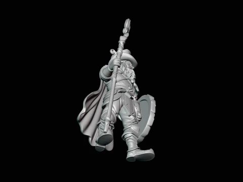 Leprechaun Warrior with Shield Statue Design 1 - 3D Print Model 3D Print Model