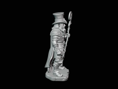 Leprechaun Warrior with Shield Statue Design 2 - 3D Print Model 3D Print Model