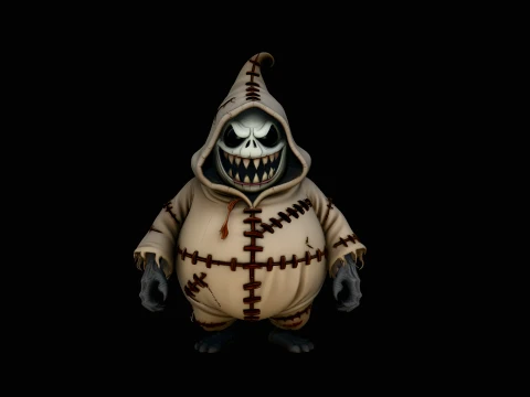 Stitched Sack Ghoul Statue Design 3 - 3D Print Model 3D Baskı Modeli