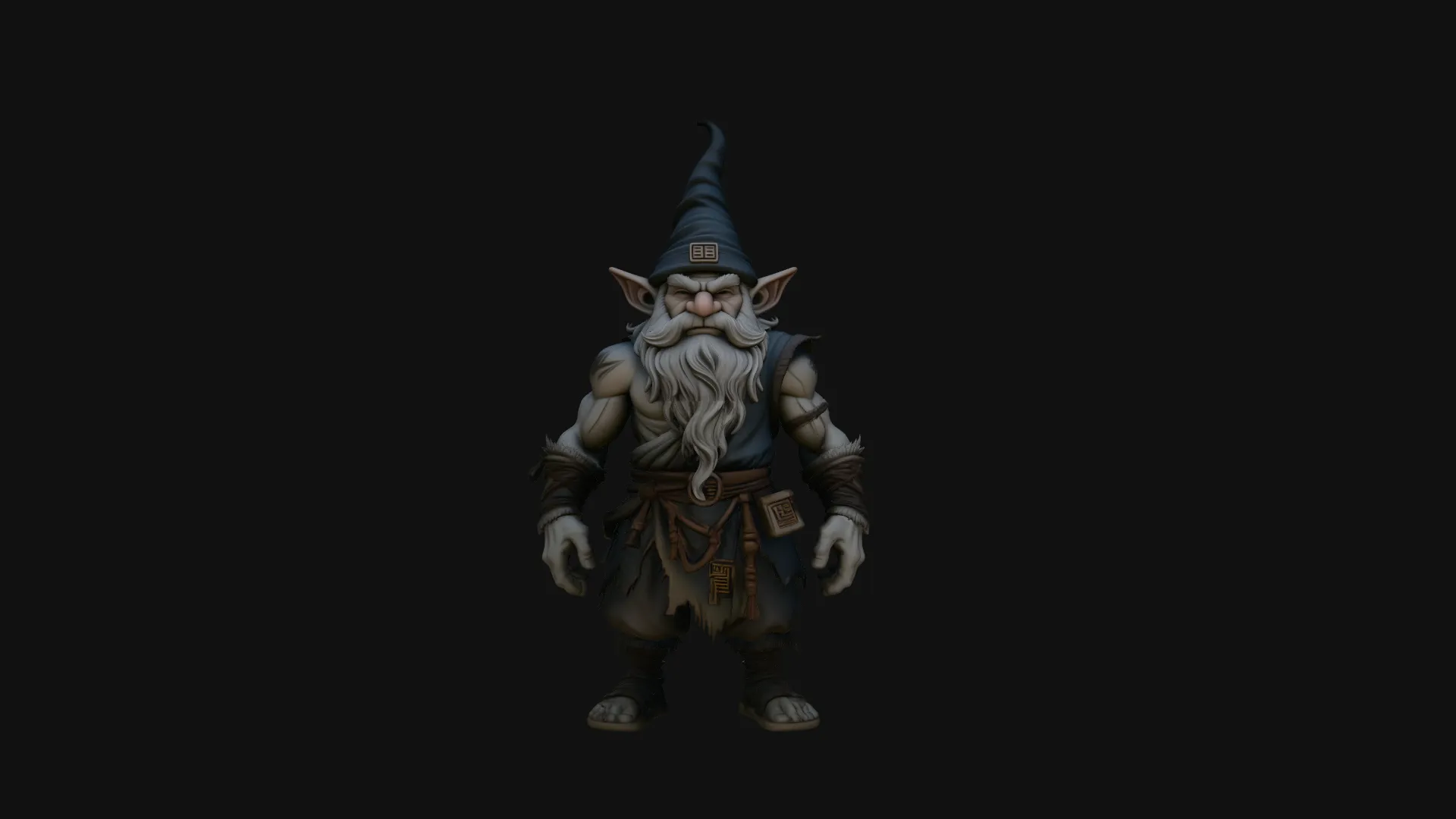 Dark Forest Gnome Statue Design 1 - 3D Print Model 3D Print Model .c4d .max .obj .3ds .fbx .stl .blend 