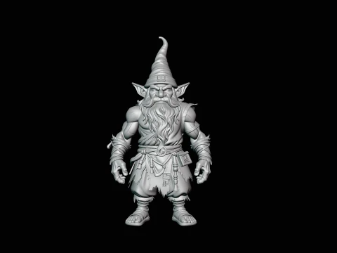 Dark Forest Gnome Statue Design 1 - 3D Print Model 3D Print Model