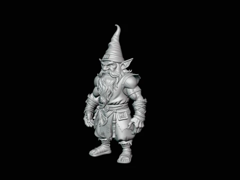 Dark Forest Gnome Statue Design 1 - 3D Print Model 3D Print Model
