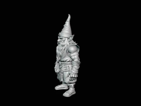 Dark Forest Gnome Statue Design 1 - 3D Print Model 3D Print Model