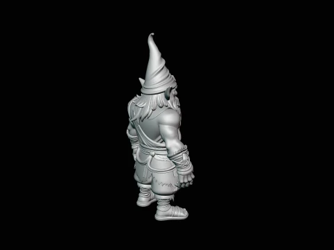 Dark Forest Gnome Statue Design 1 - 3D Print Model 3D Print Model