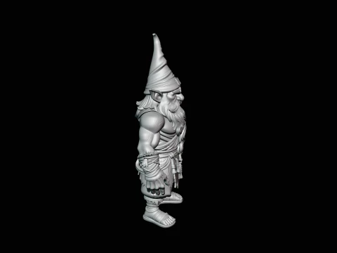 Dark Forest Gnome Statue Design 1 - 3D Print Model 3D Print Model