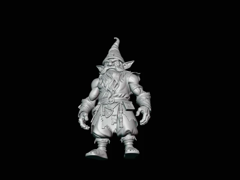 Dark Forest Gnome Statue Design 1 - 3D Print Model 3D Print Model