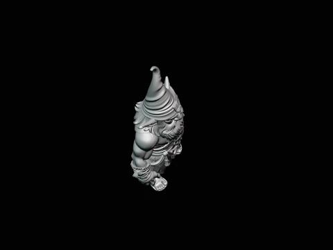 Dark Forest Gnome Statue Design 1 - 3D Print Model 3D Print Model