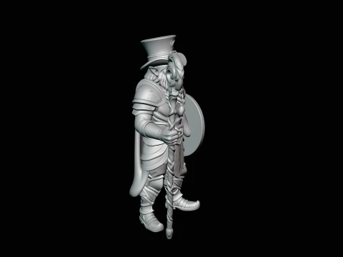 Leprechaun Warrior with Shield Statue Design 4 - 3D Print Model 3D Print Model