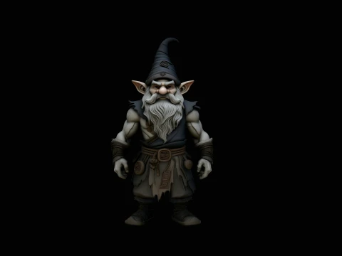 Dark Forest Gnome Statue Design 3 - 3D Print Model 3D Print Model
