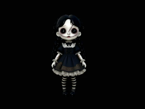 Creepy Gothic Doll Statue Design 2 - 3D Print Model 3D 프린트 모델