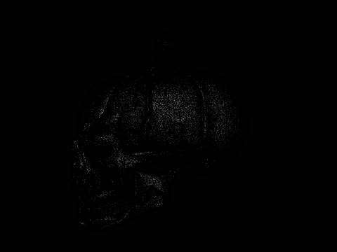 Skull Carved Pumpkin Statue Design 4 - 3D Print Model 3D Print Model