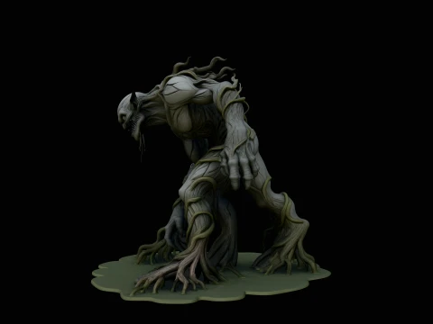 Swamp Tree Creature Statue Design 1 - 3D Print Model 3D Print Model
