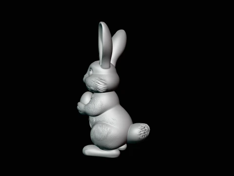 Standing Easter Bunny Statue Design 4 - 3D Print Model 3D Print Model