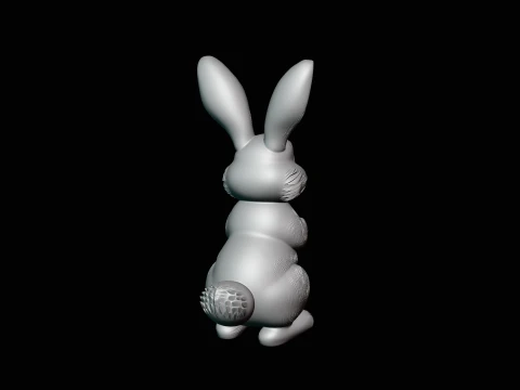 Standing Easter Bunny Statue Design 4 - 3D Print Model 3D Print Model