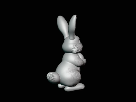 Standing Easter Bunny Statue Design 4 - 3D Print Model 3D Print Model
