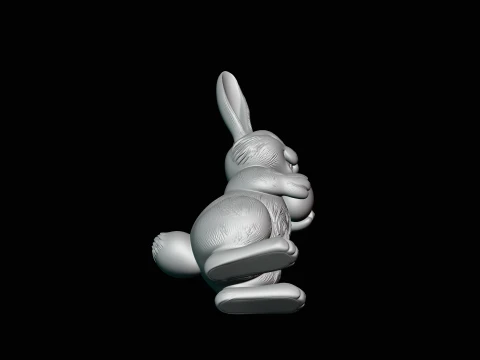 Standing Easter Bunny Statue Design 4 - 3D Print Model 3D Print Model