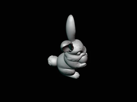 Standing Easter Bunny Statue Design 4 - 3D Print Model 3D Print Model