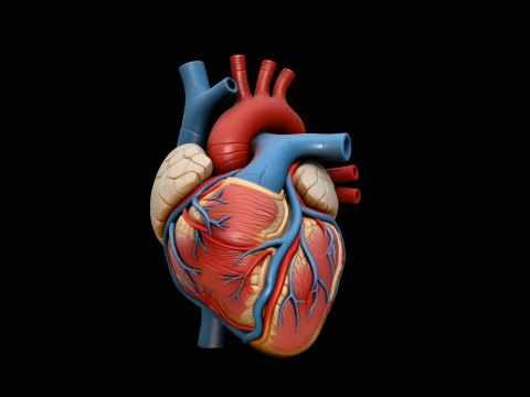 Anatomical Human Heart Model Design 3 - 3D Print Model 3D Print Model
