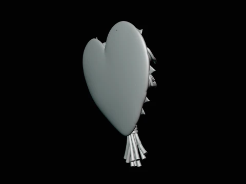Rose Bouquet Heart Plaque Design 4 - 3D Print Model 3D Print Model