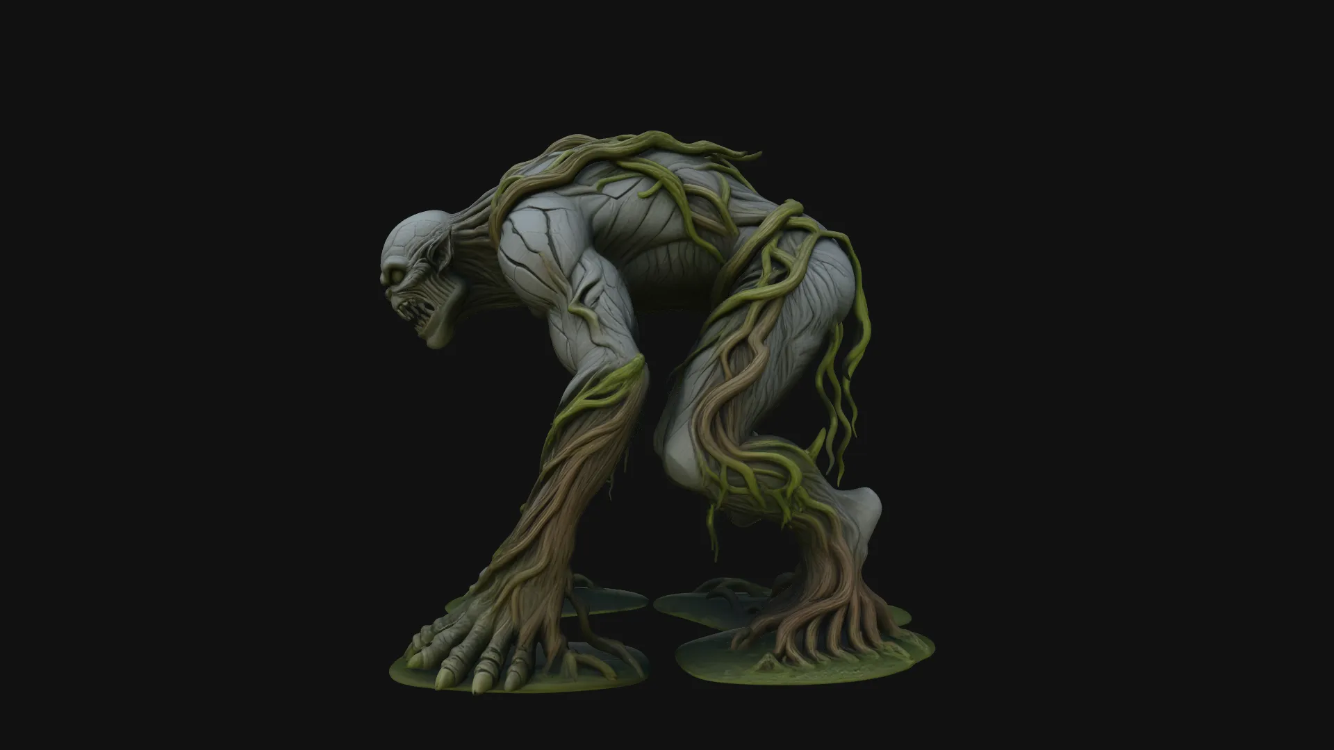 Swamp Tree Creature Statue Design 4 - 3D Print Model 3D Print Model .c4d .max .obj .3ds .fbx .stl .blend 