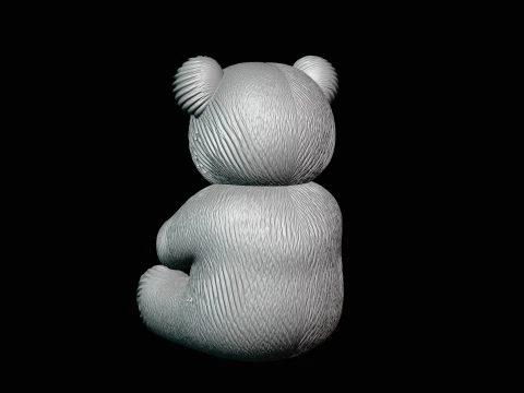 Teddy Bear with Heart Statue Design 4 - 3D Print Model 3D Print Model