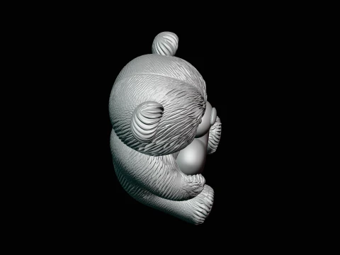 Teddy Bear with Heart Statue Design 4 - 3D Print Model 3D Print Model