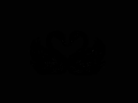 Swan Couple Heart Statue Design 1 - 3D Print Model 3D Print Model