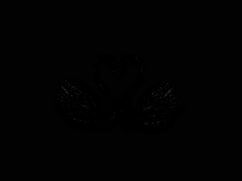 Swan Couple Heart Statue Design 2 - 3D Print Model 3D Print Model