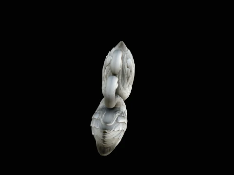 Swan Couple Heart Statue Design 4 - 3D Print Model 3D Print Model