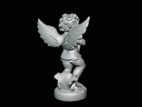 Cupid with Bow Statue Design 2 - 3D Print Model 3D Print Model