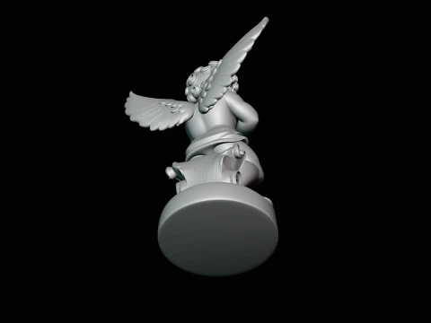 Cupid with Bow Statue Design 2 - 3D Print Model 3D Print Model