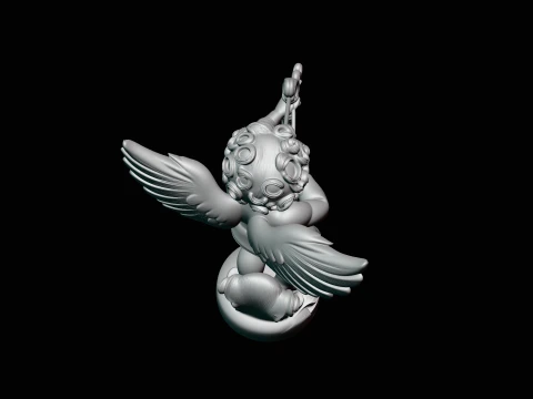 Cupid with Bow Statue Design 2 - 3D Print Model 3D Print Model